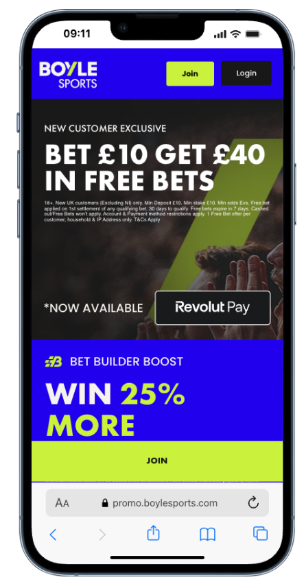boylesports sign up offer