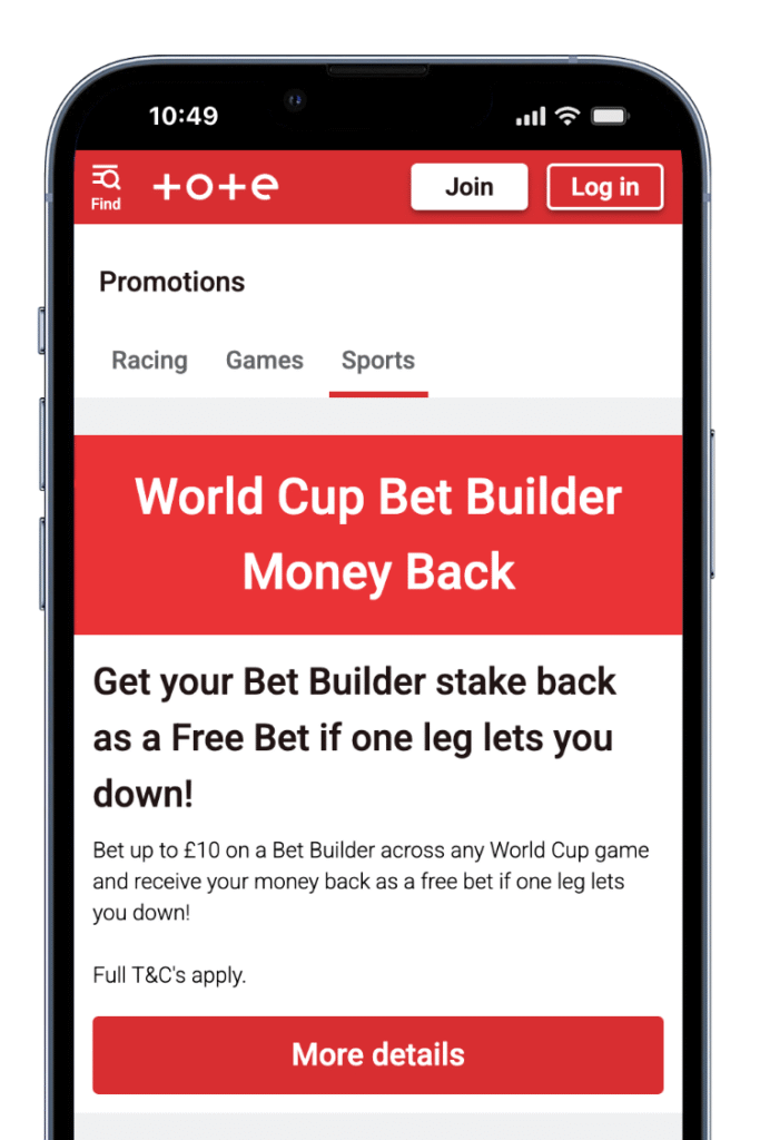 tote world cup existing offer
