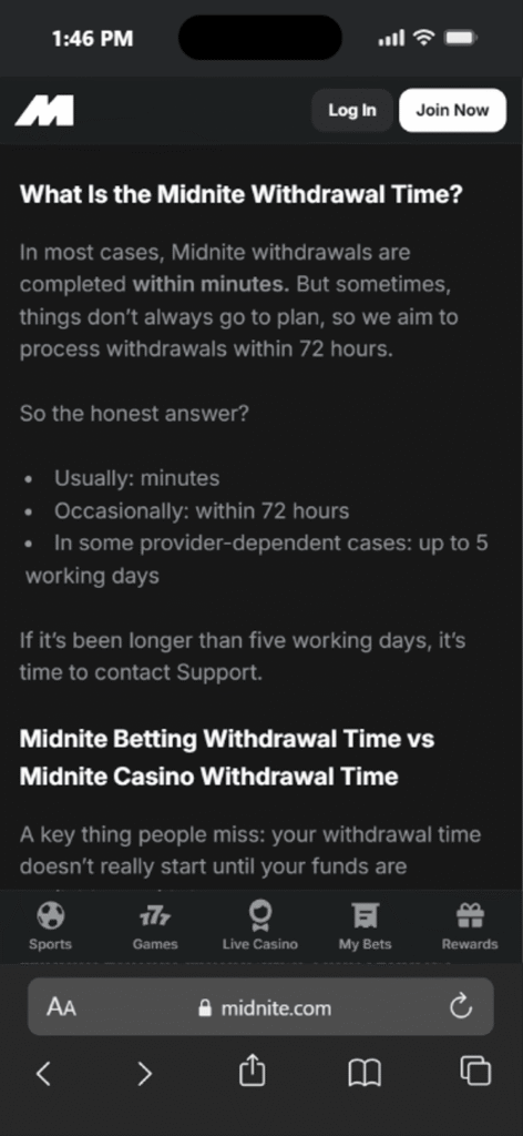 Midnite Withdrawal