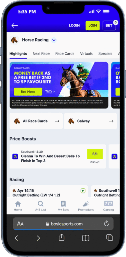 Horse Racing At BOYLE Sports