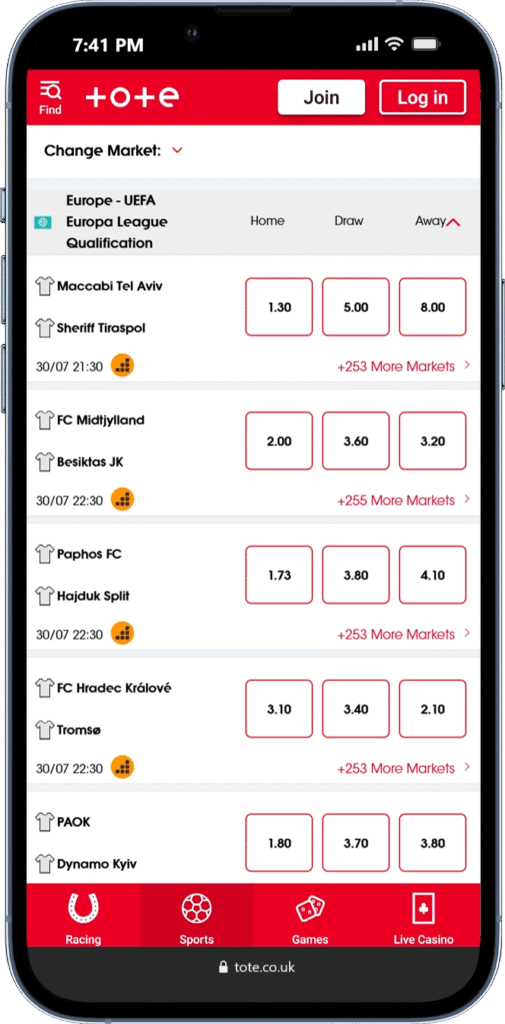 Tote Football Betting