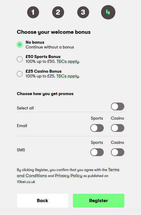 How to Claim the 10bet Sign Up Offer