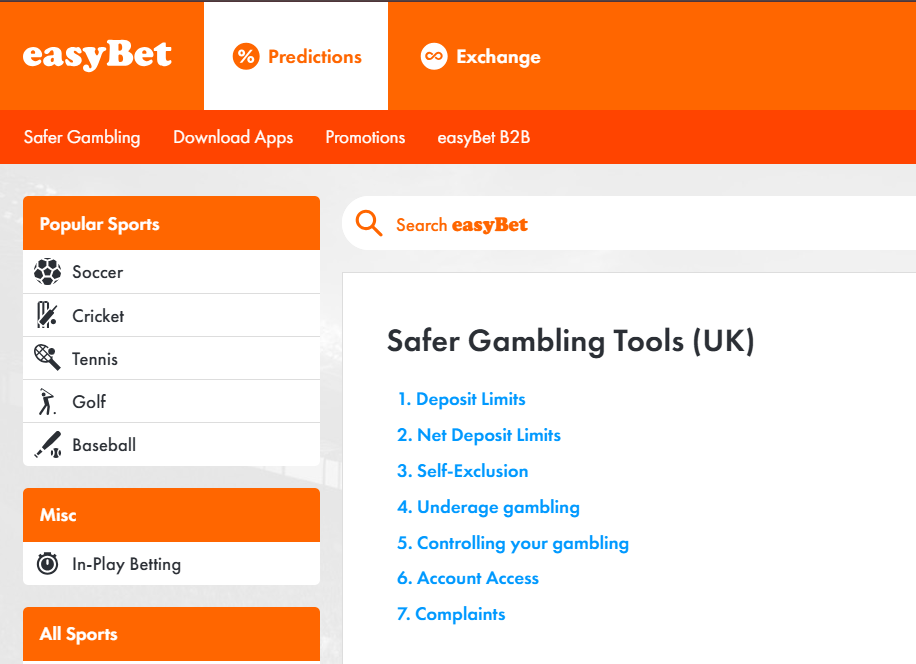 EasyBet Predictions Deposits, Withdrawals and Verification