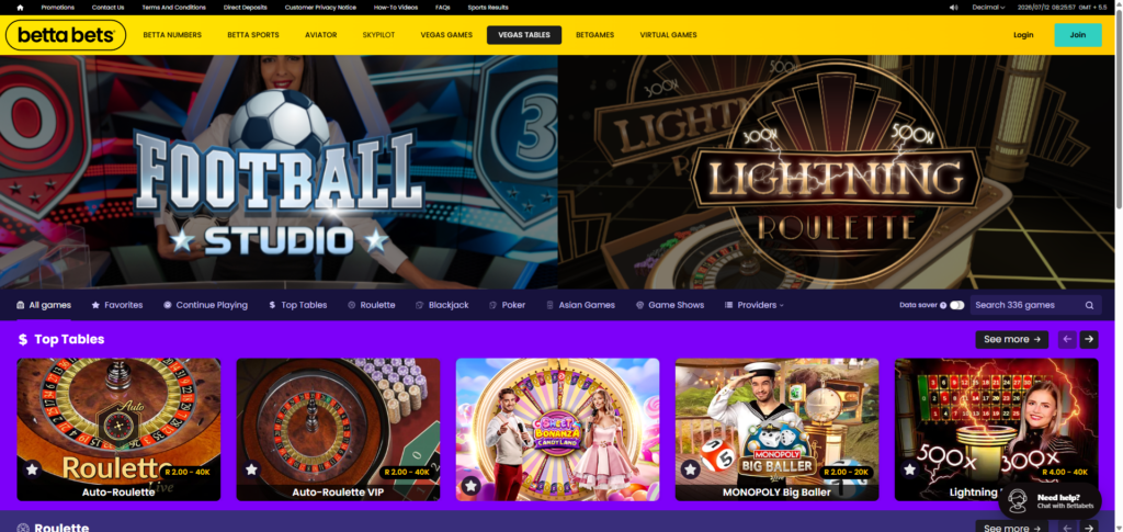 Bettabets Live Casino