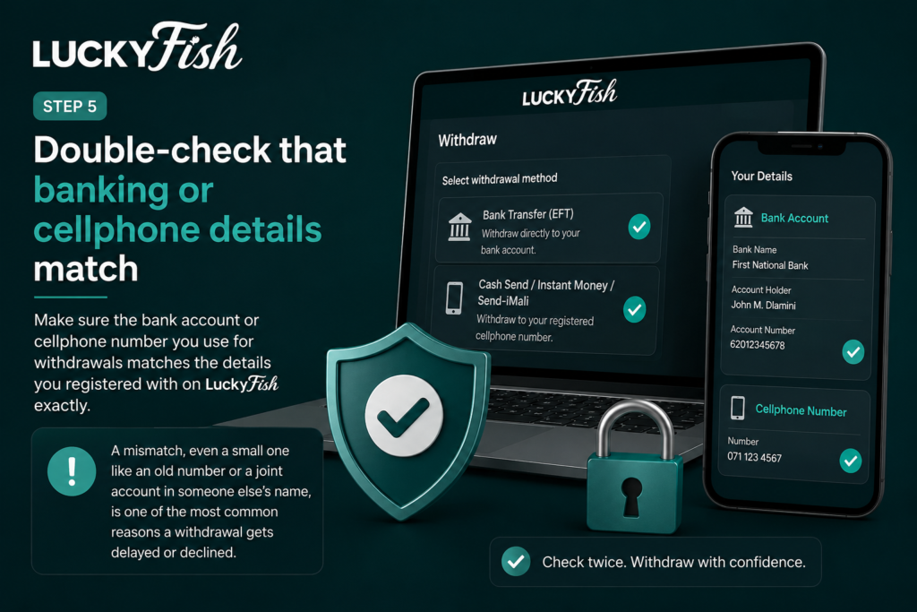 Lucky Fish withdrawal