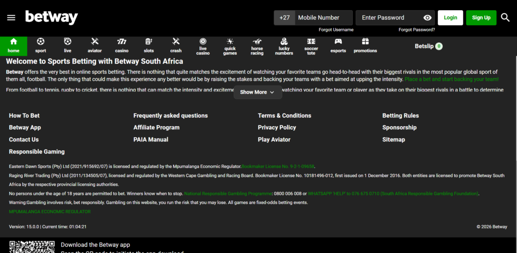 Betway Sign Up Bonus