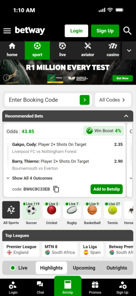 Betway Sign Up Bonus