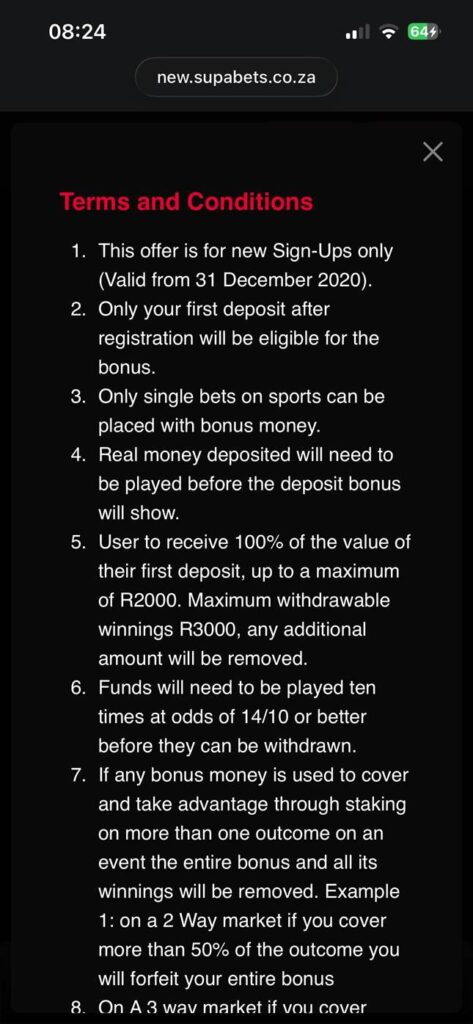 Supabets Sign Up Bonus