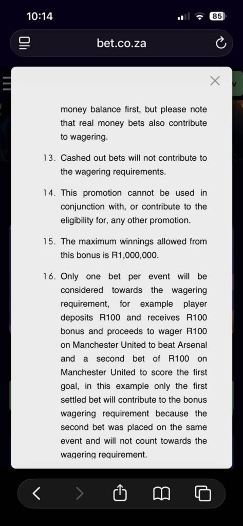 Bet.co.za Promo Code